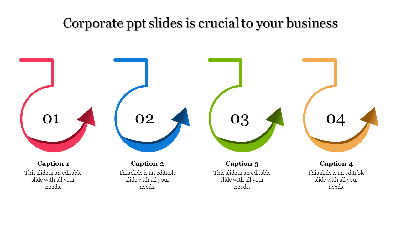 A Four Noded Corporate PPT Slides For Presentation